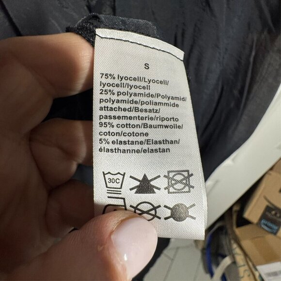 RUNDHOLZ black label oversized tunic dress semi sheer blak size small - Picture 6 of 10